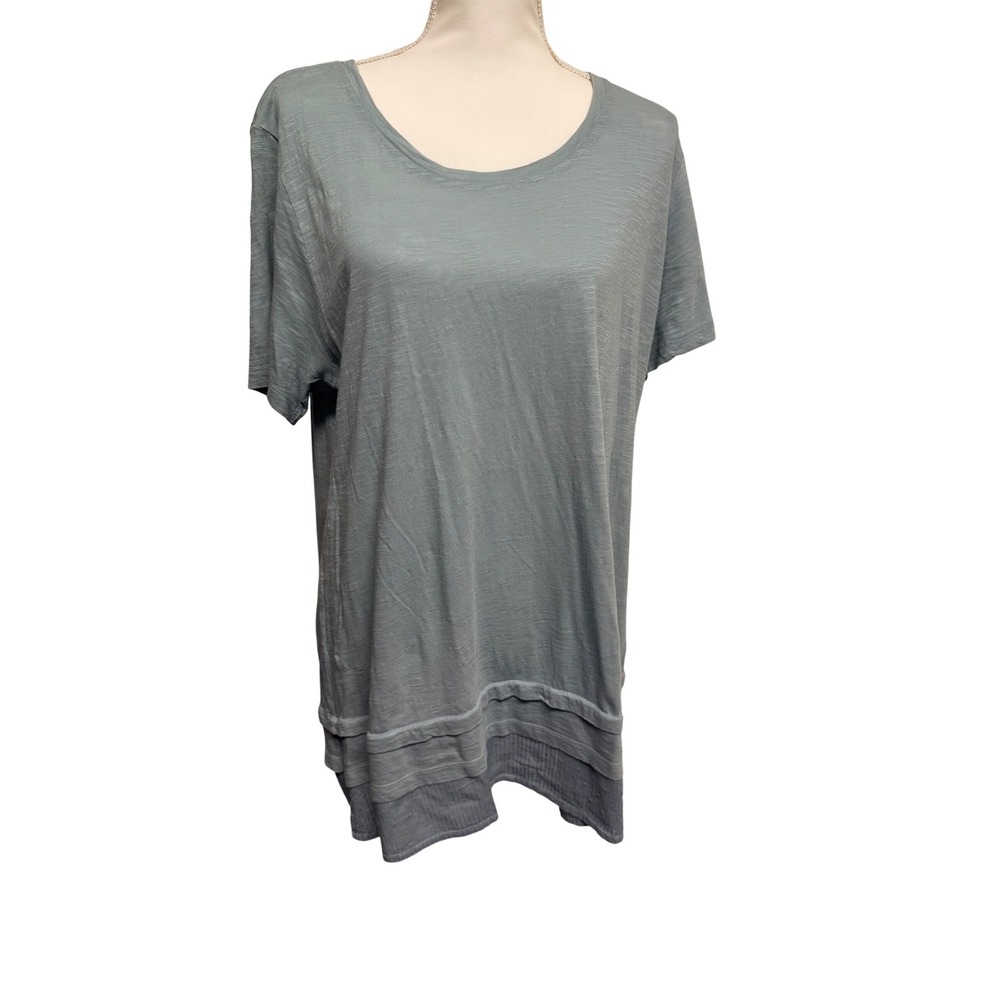 LOGO Blue-grey T-shirt, Women's Large‎